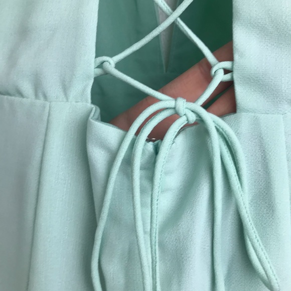 Superdown Revolve Mint Valery Lace Up Mini Dress - Picture 5 of 15